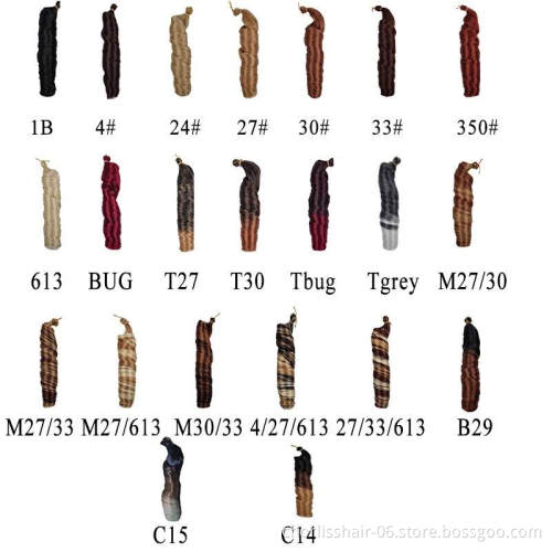 Cheap Customized French Curl Wave Silky Pony Style Curly Spiral Curl Attachments Synthetic Hair Extensions Crochet Hair Braids